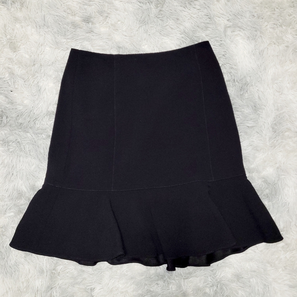 Bebe 2-Pc Black Glacier Asymmetrical Vest & Flounce Skirt Set, Size 2 - Picture 3 of 7